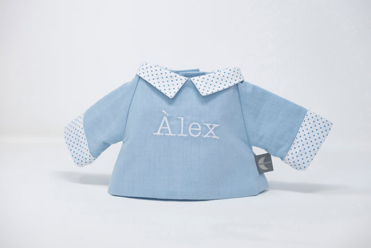 Camisa Azul Topitos